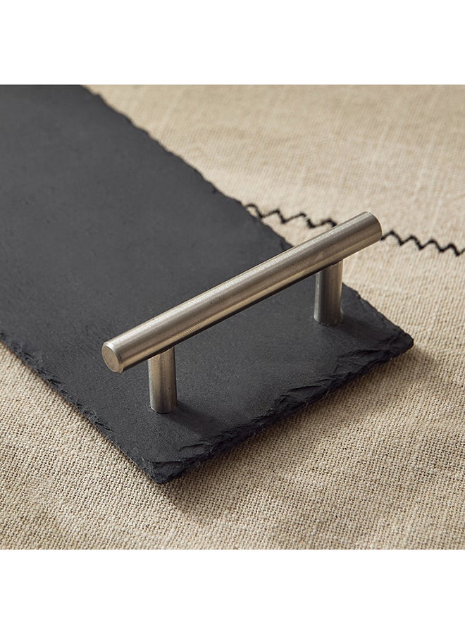 Home Box Slate Rectangular Tray with Handle - Image 3